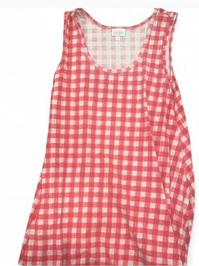 Lularoe Perfect Red Gingham Tank Top Flowy XXS - Women's Sleeveless Top